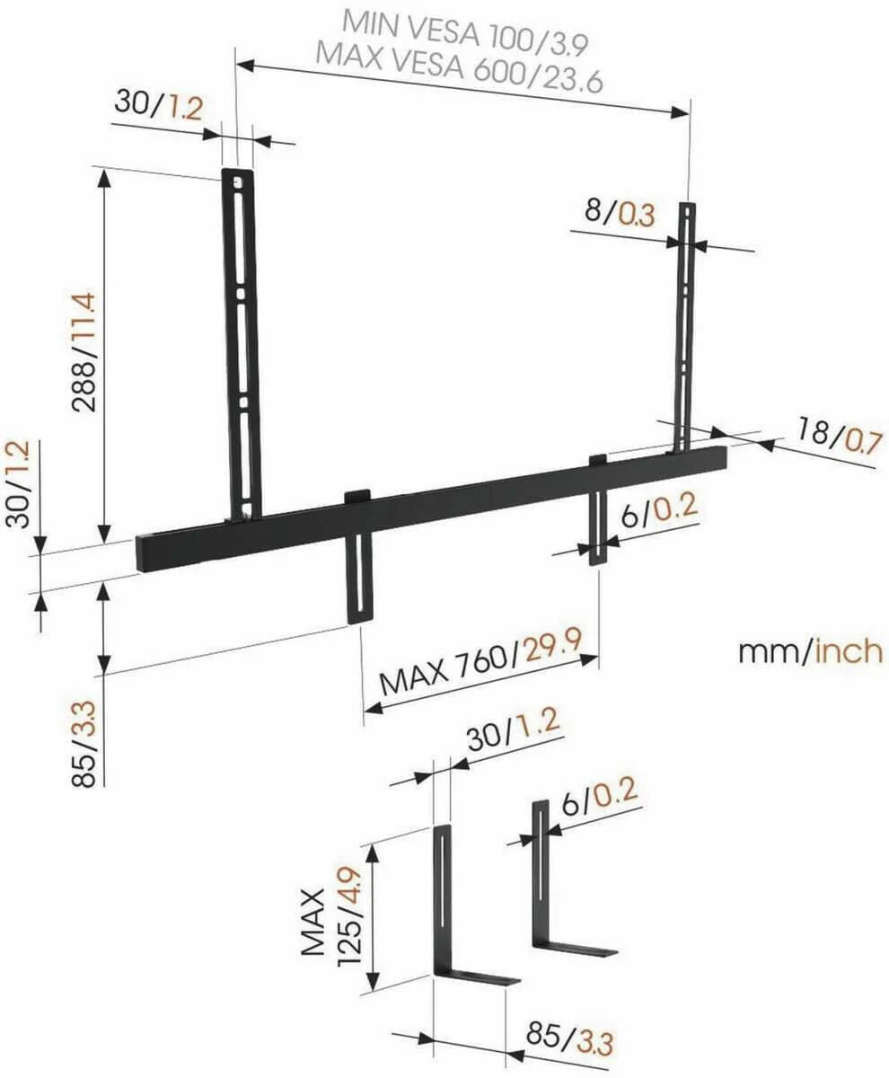 Vogel`s SOUND 3550 Soundbar beugel zwart - Image 4